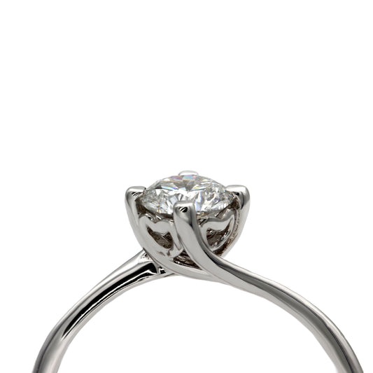 Anello solitario con Diamante Bianco CT 0.61