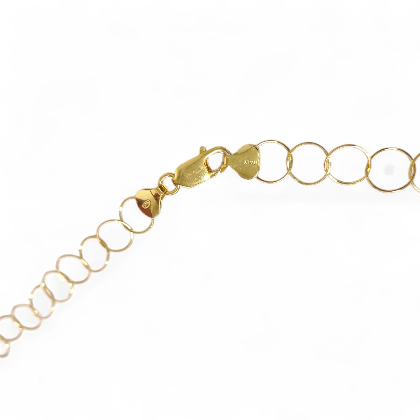 Collana in Argento 925 Dorato 62 cm – Maglia a Cerchi Lisci