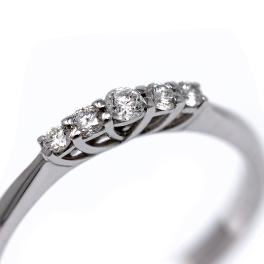 Anello Veretta con Diamanti Bianchi CT 0.35