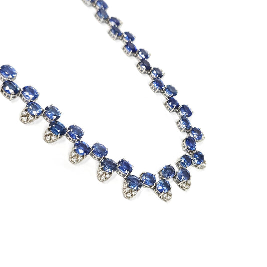 Girocollo con Diamanti CT 0.94 e Zaffiri CT 59.25