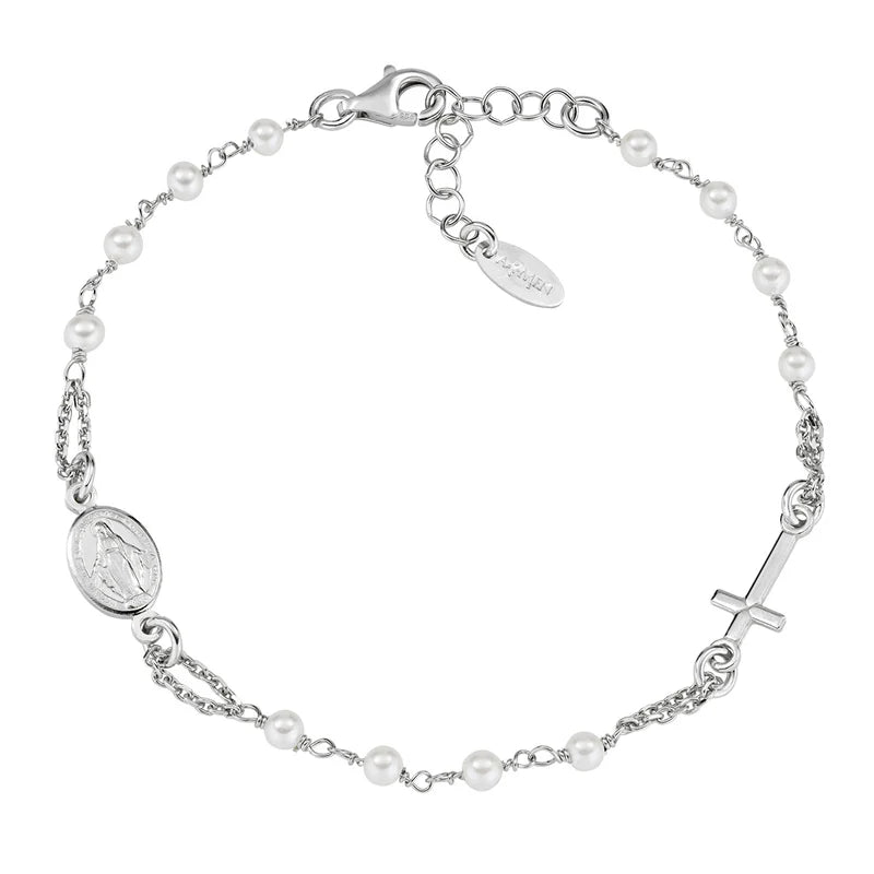 Bracciale Rosario con Perle di Cristallo Ref. BROBPSW3