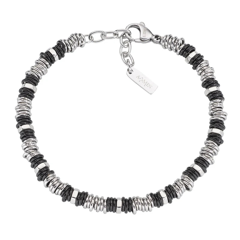 Bracciale in Acciaio Bicolore con Rondelle Ref. ACBR515