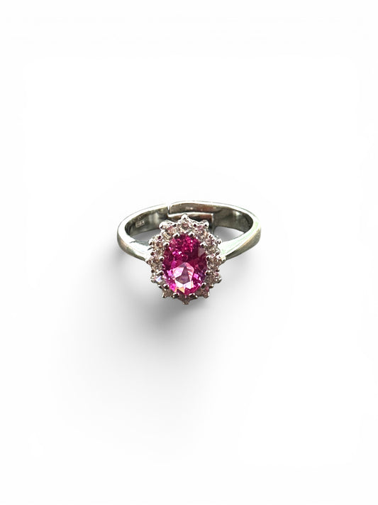 Anello Cestello Color in Argento 925 con Zirconi Colorati
