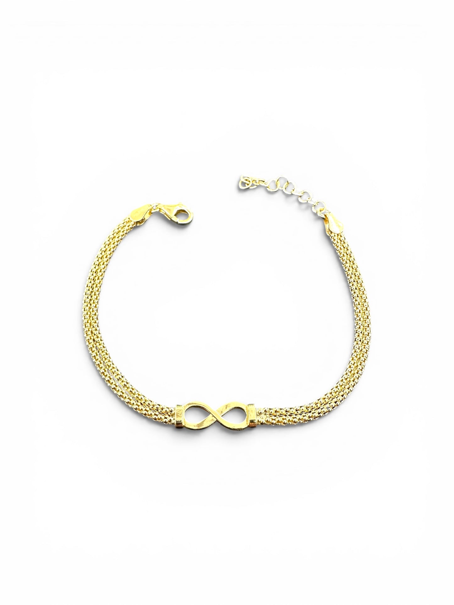 Bracciale Infinito Dorato in Argento 925