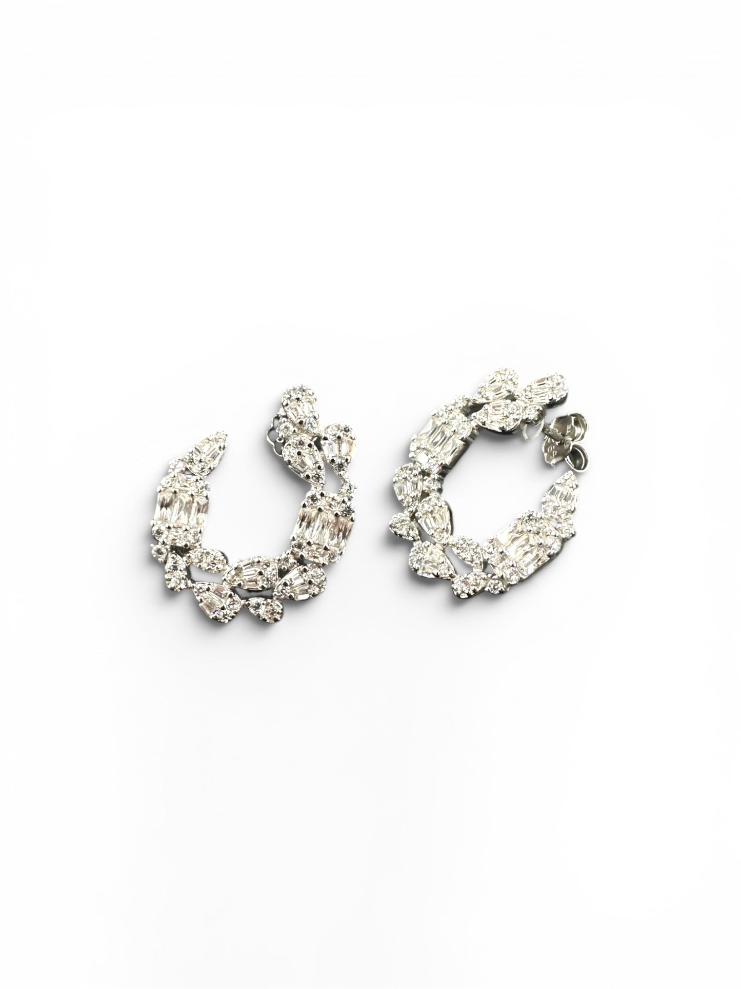 Orecchini Luxury con Zirconi Multitaglio in Argento 925