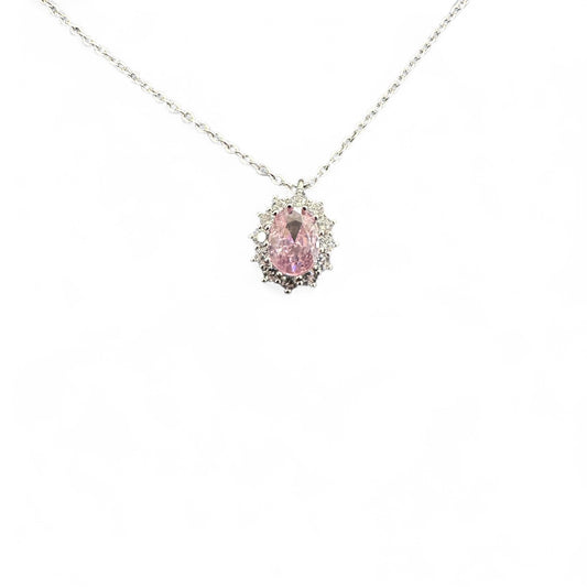 Pendente in Argento 925 Cestello con Zircone Colorato Diverse Varianti