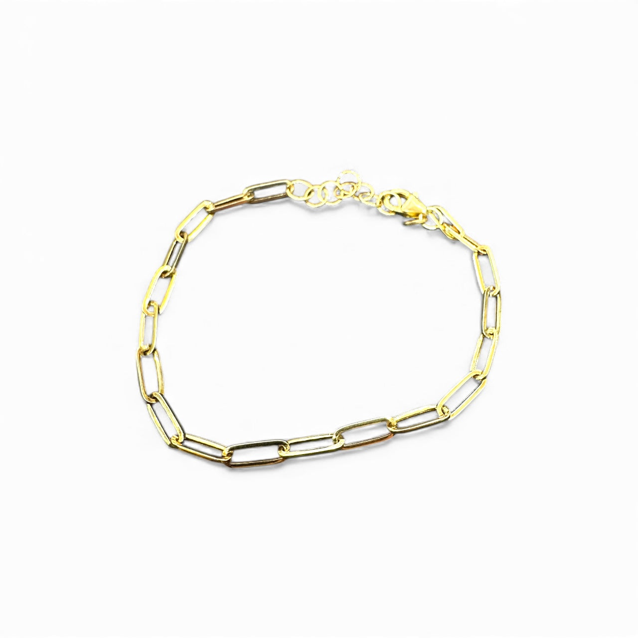 Bracciale a maglia rettangolare in argento 925 dorato