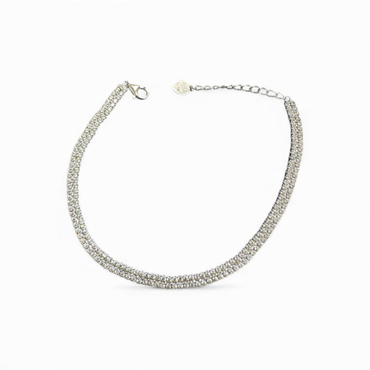 Bracciale tennis doppio in argento 925