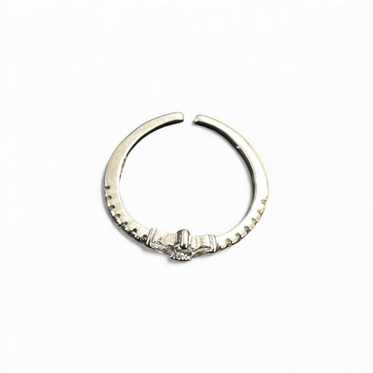 Anello in Argento 925 “Corona Royale” con Zirconi Taglio Marquise