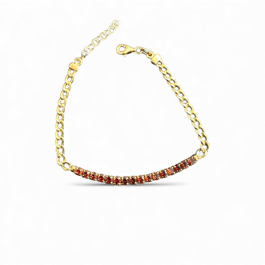 Bracciale metà catena e metà tennis- Varie colori