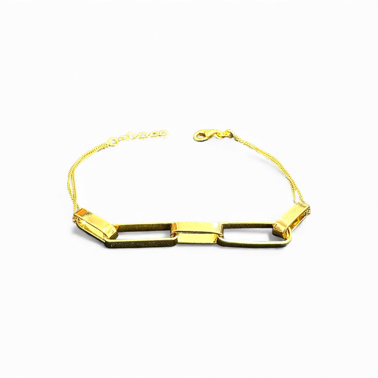 Bracciale con Maglie Rettangolari Minimal