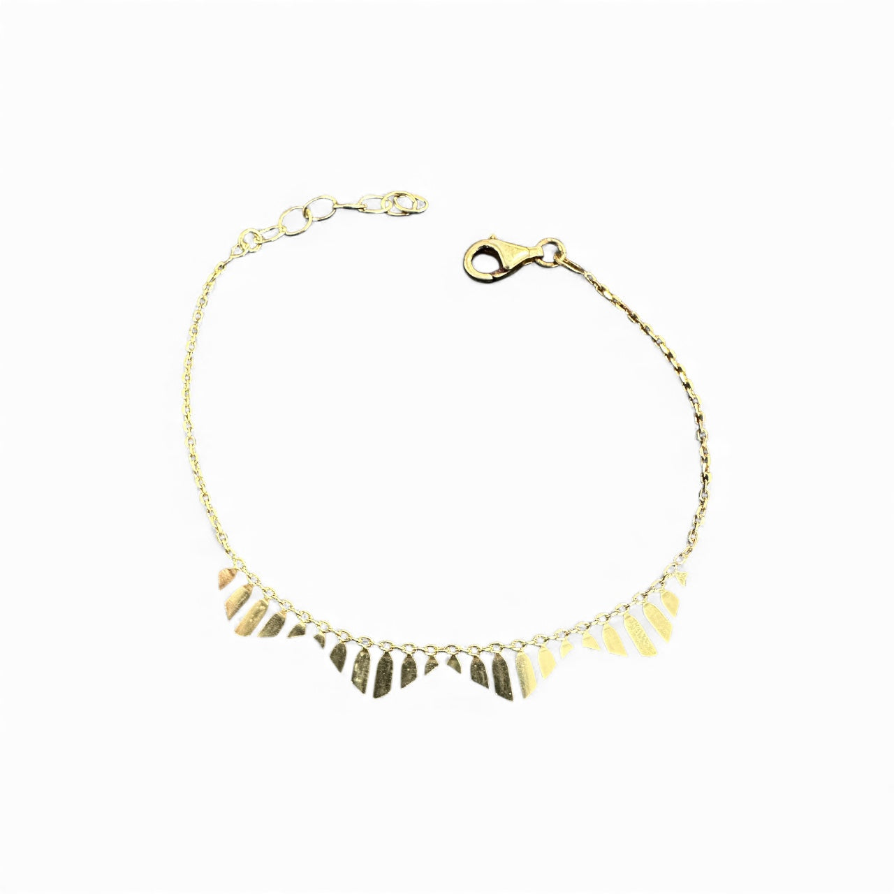 Bracciale con Piastrine Pendenti – Disponibile in Dorato e Argento