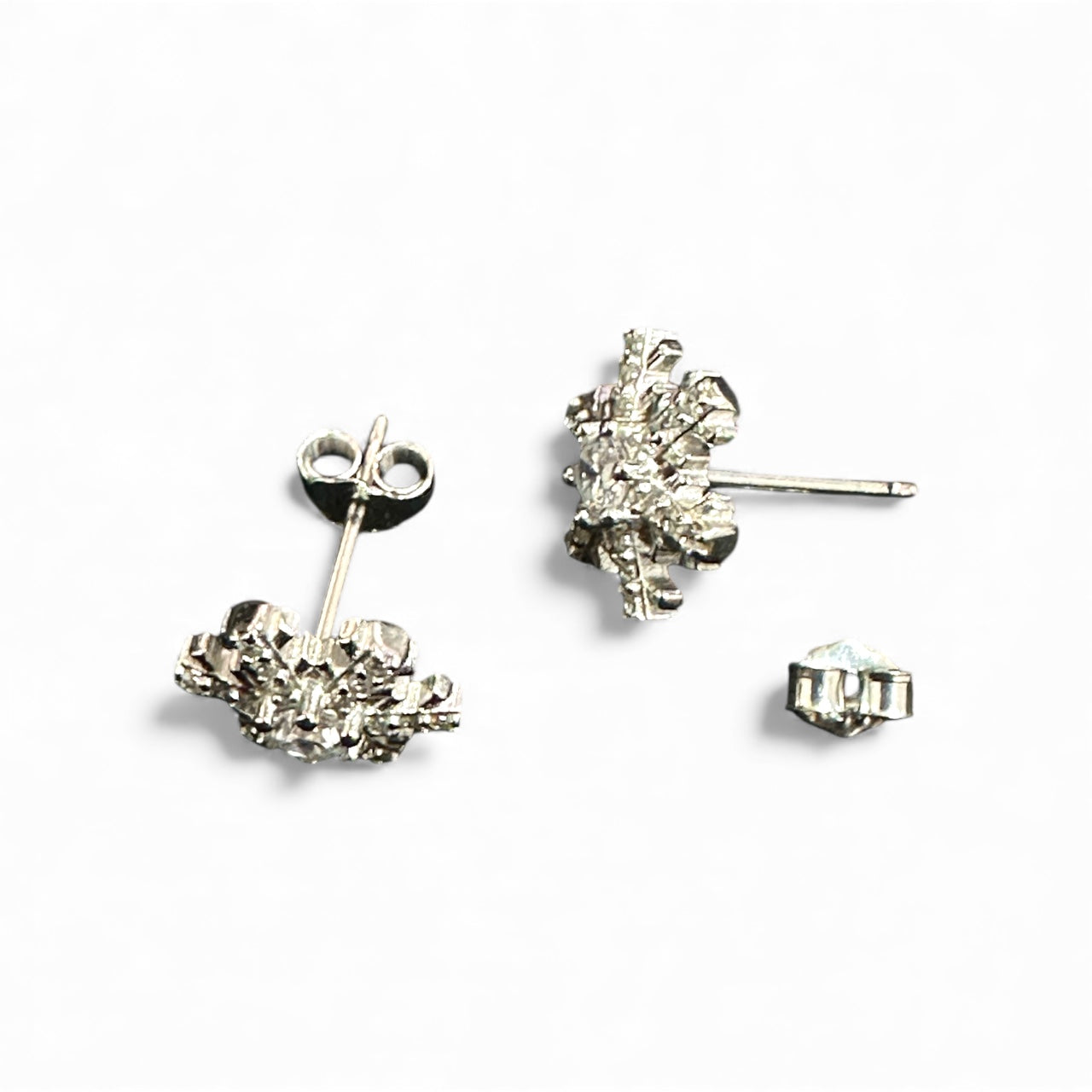 Orecchini Fiocco di Neve in Argento 925 con Zirconi – Luminosità Invernale