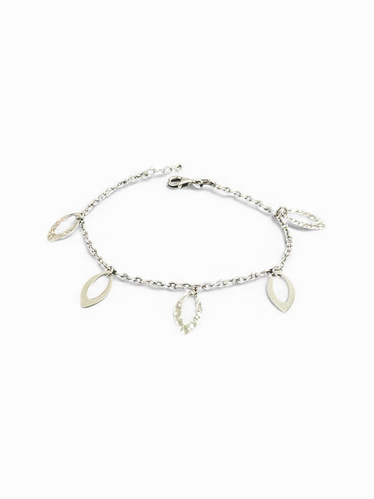 Bracciale in Argento 925 con Ciondoli Pendenti Martellati – Elegante e Leggero