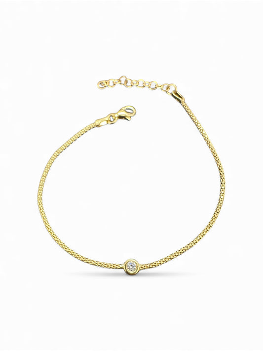 Bracciale Punto Luce – Argento o Dorato - Maglia Serpentina