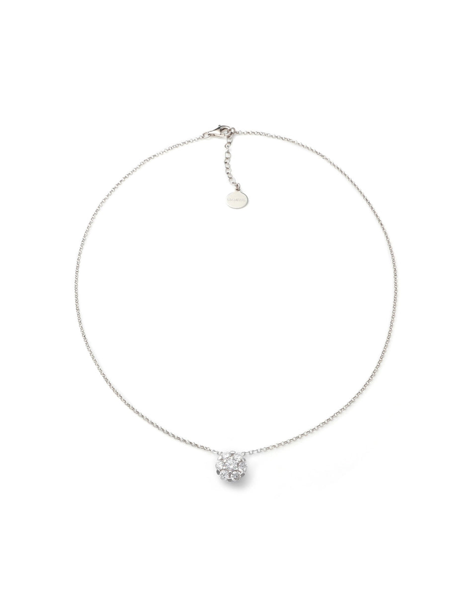 Collana in argento con fiore di zirconi Unoaerre Ref. 6529