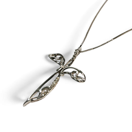 Pendente Croce con Diamanti CT 0.10