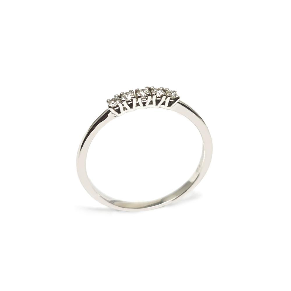 Anello Veretta con Diamanti CT 0.13