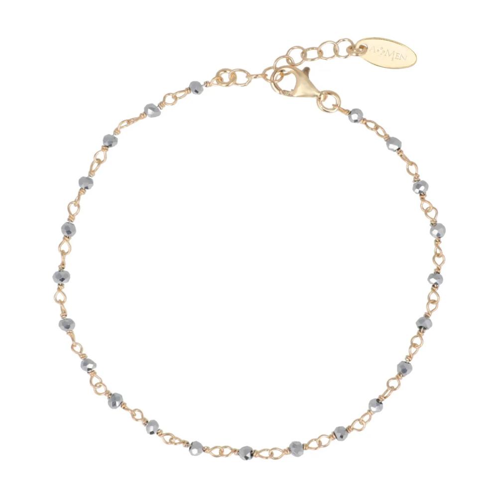 Bracciale Dorato con Cristalli Grigi Ref. BRGGR10-16