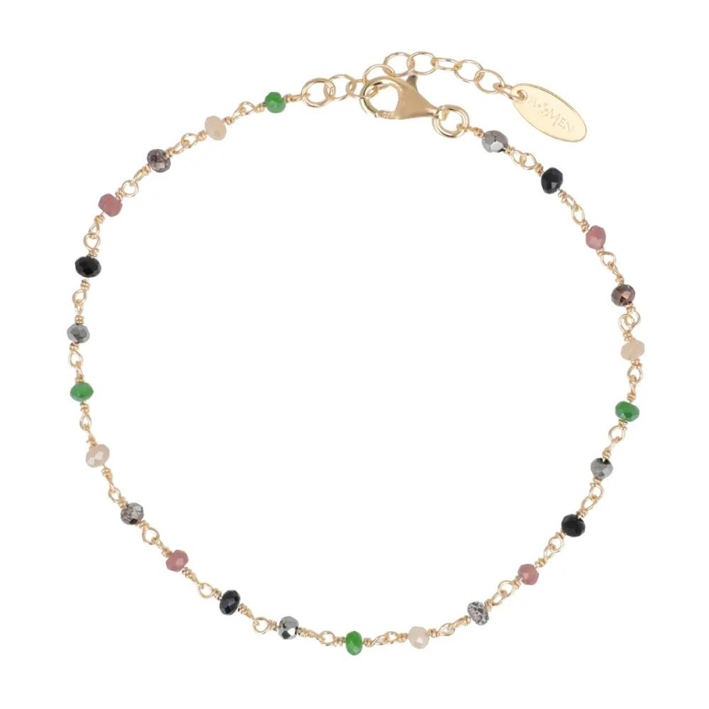 Bracciale Dorato con Cristalli Multicolor Amen BRGMU10-16