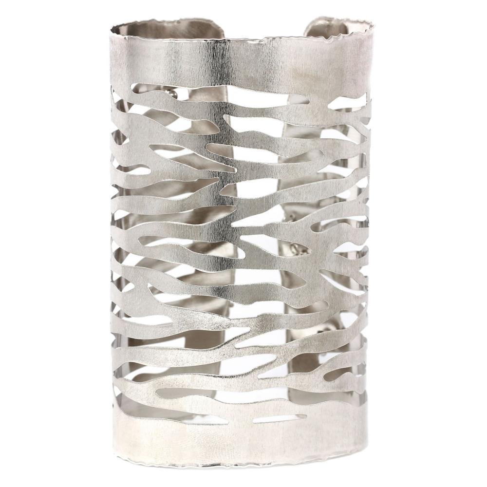 Bracciale Etrusco Molla Piatto in Argento 925 Polso Lungo