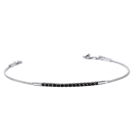 Bracciale Tennis con Diamanti Neri CT 0.10