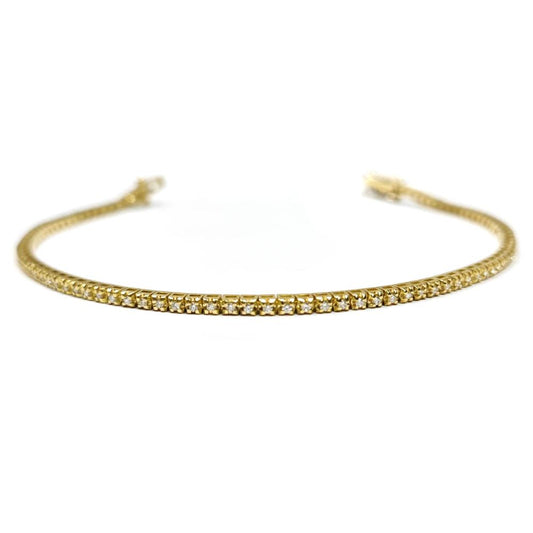 Bracciale Tennis in Oro Giallo con Diamanti CT 0.50 VS1 F