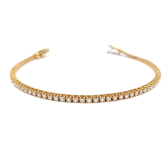 Bracciale Tennis in Oro Rosa e Diamanti CT 2.22 VS1 F