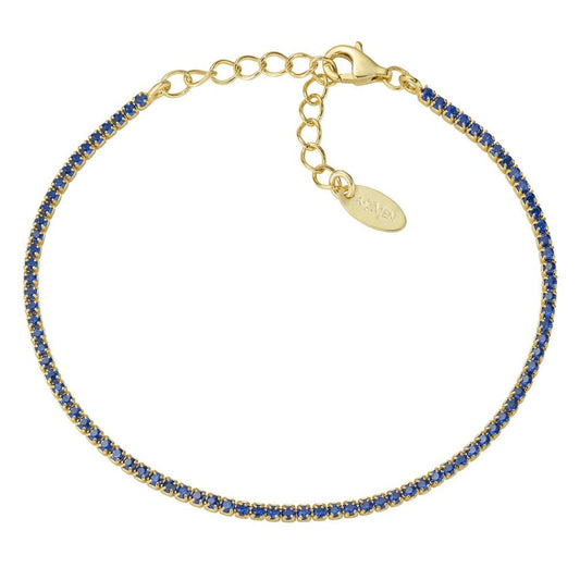 Bracciale Tennis Mania Dorato con Zirconi Blu Ref.BT1GBL17