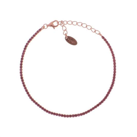 Bracciale Tennis Mania Rosé con Zirconi Fucsia