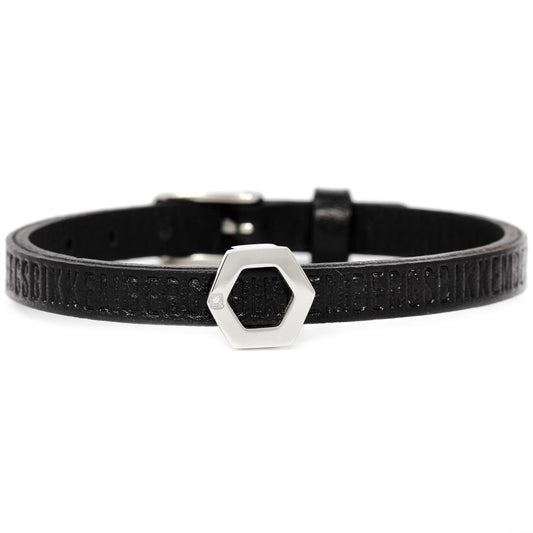 Bracciale Uomo con Diamante CT 0.01 e Cinturino in Pelle Bikkembergs