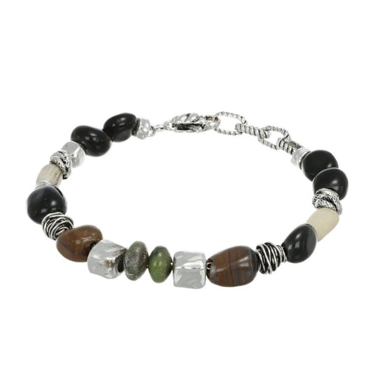 Bracciale Uomo Giacomo Burroni Argento 925 e pietre