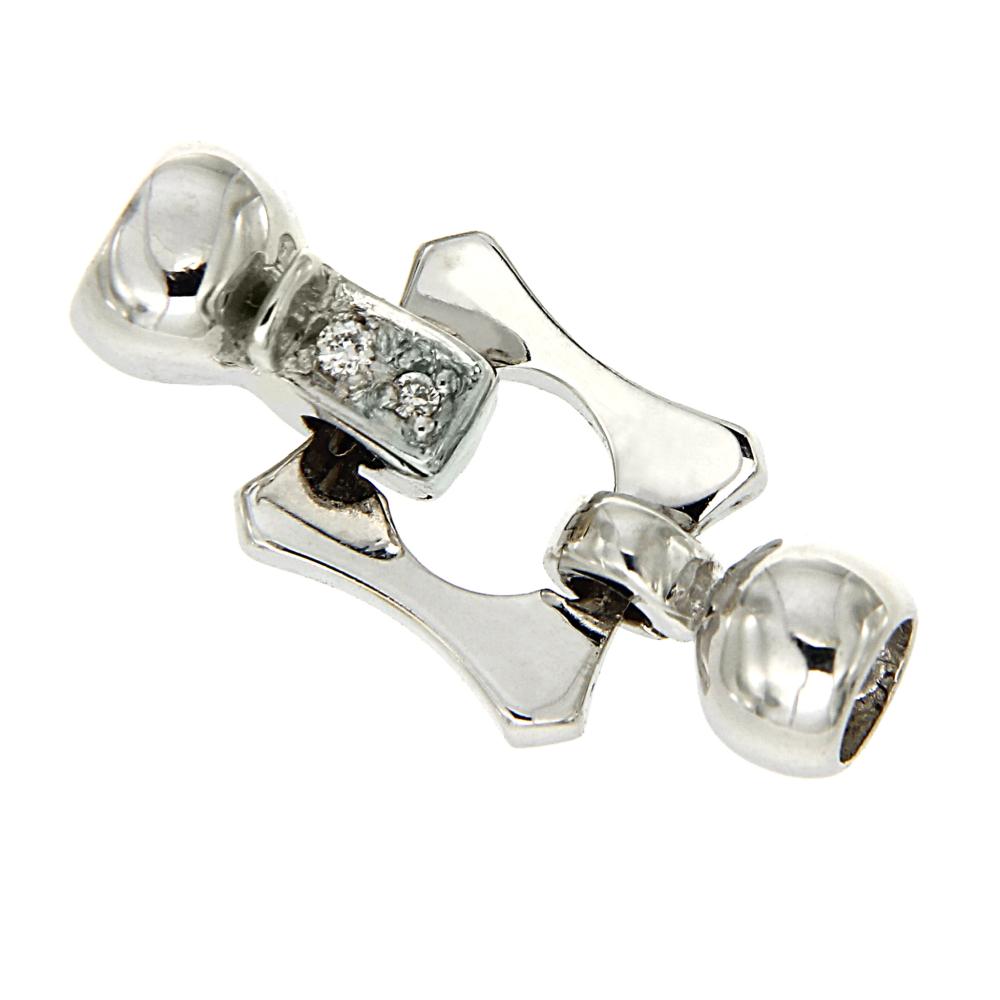 Chiusura in Oro Bianco con Diamanti CT 0.03