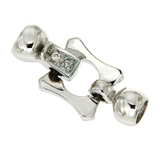 Chiusura in Oro Bianco con Diamanti CT 0.03