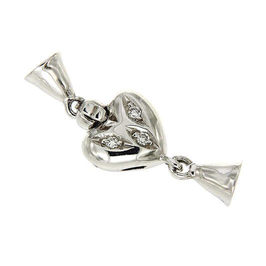 Chiusura in Oro Bianco con Diamanti CT 0.06