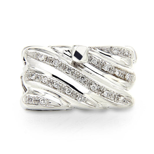 Chiusura in Oro Bianco con Diamanti CT 0.21