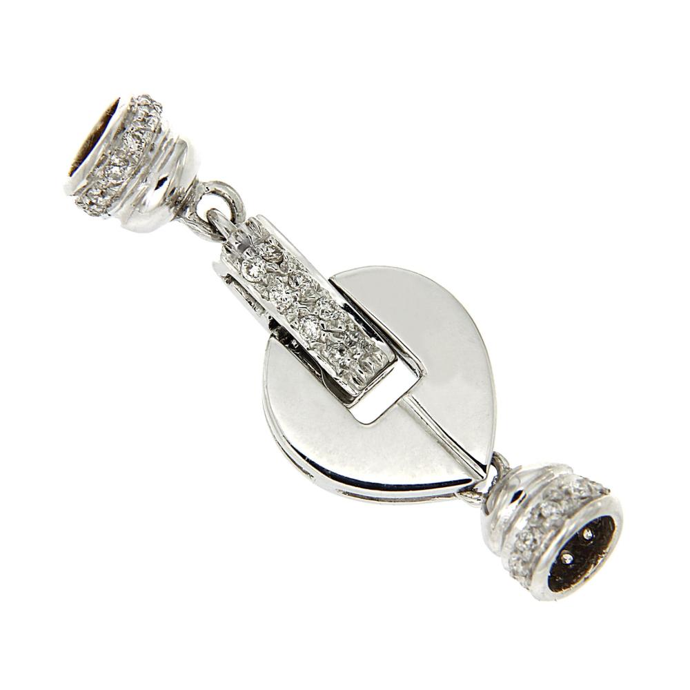 Chiusura in Oro Bianco con Diamanti CT 0.22