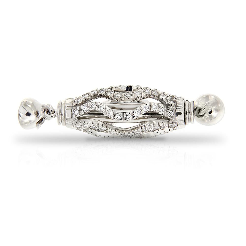 Chiusura in Oro Bianco con Diamanti CT 0.46