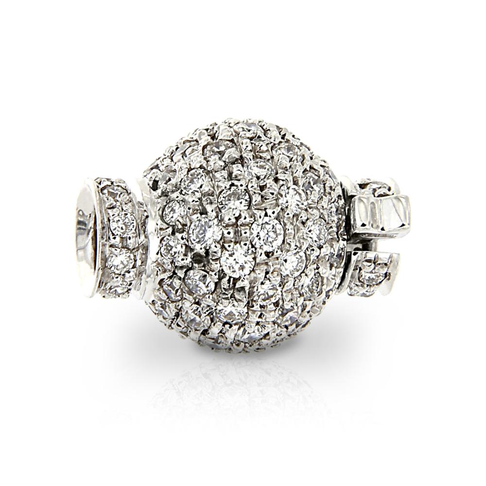 Chiusura in Oro Bianco con Diamanti CT 0.80