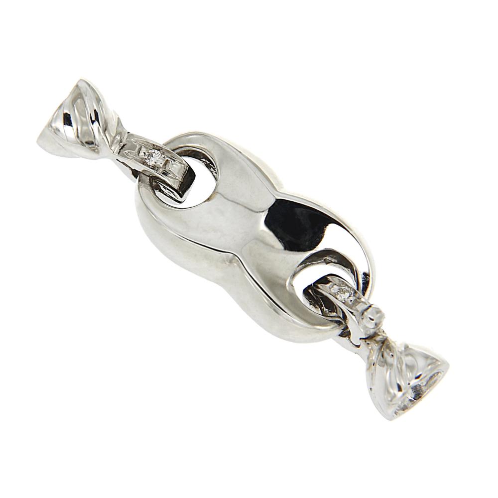Chiusura in Oro Bianco e Diamanti CT 0.03