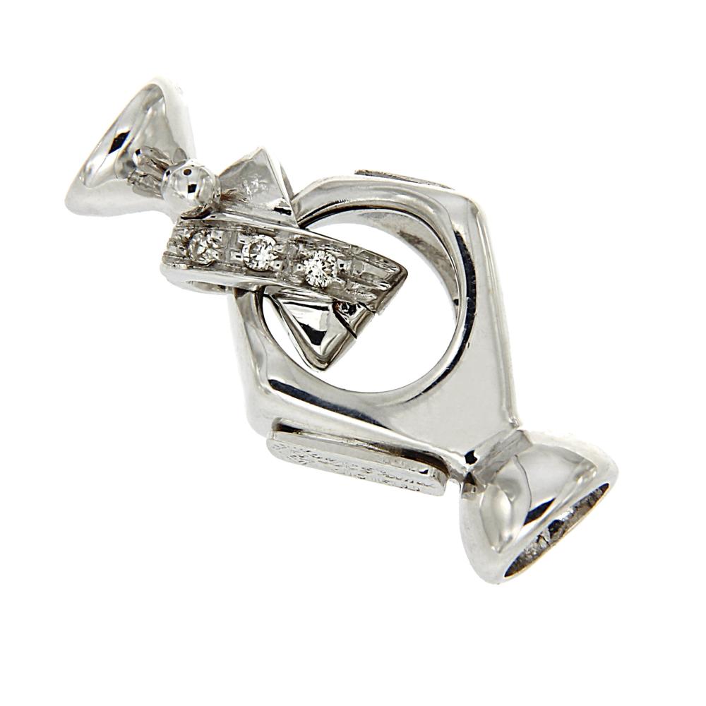 Chiusura in Oro Bianco e Diamanti CT 0.06