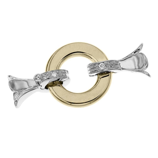 Chiusura in Oro Rosa e Bianco con Diamanti CT 0.02