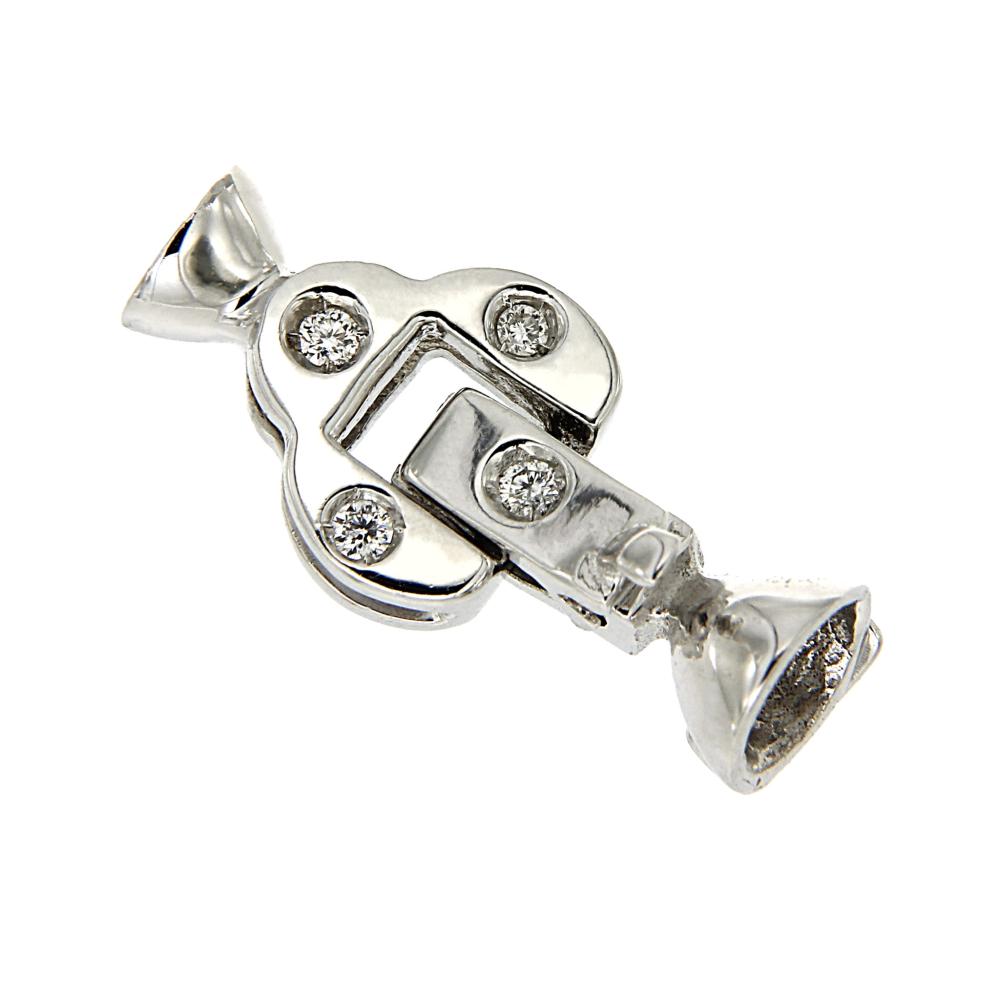 Chiusura per Fili con 8 Diamanti CT 0.04