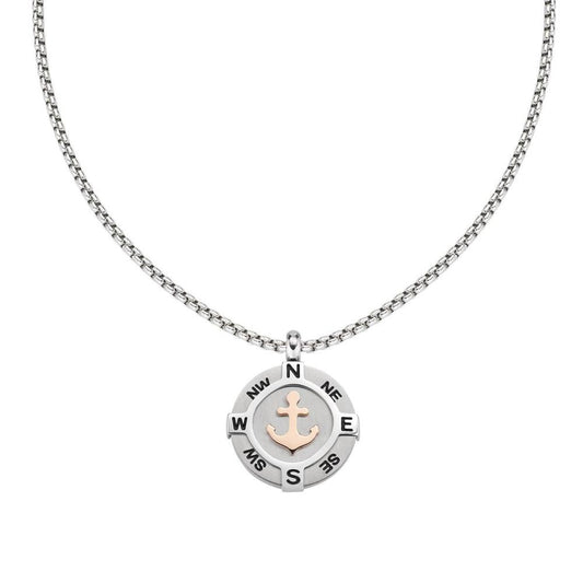 Collana Ancora Rosè in Acciaio Amen ref.ACCL178-1