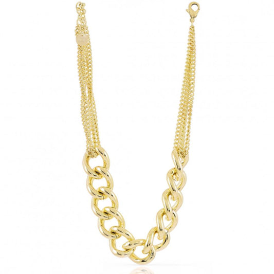 Collana catena fantasia in bronzo dorato UNOAERRE 0661