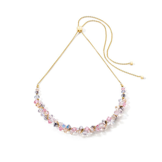 Collana dancing crystals oro rosa chiaro