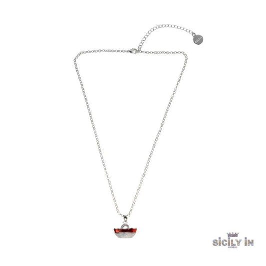 COLLANA IN METALLO ANALLERGICO CON 1 CHARM COFFA - CL123B