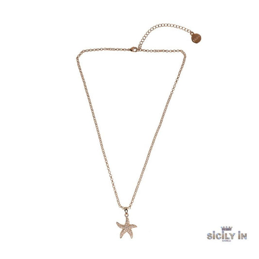 COLLANA IN METALLO ANALLERGICO CON 1 CHARM STELLA MARINA - CL124R