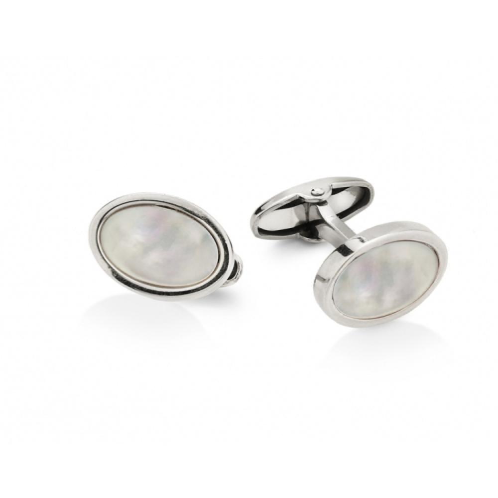 Gemelli in argento bianco UNOAERRE 5459