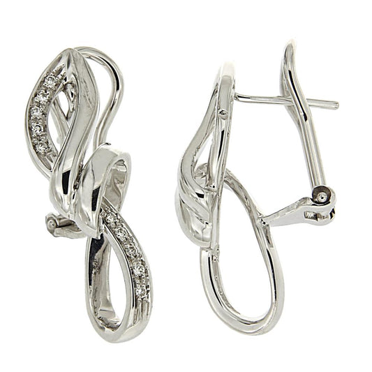 Orecchini in Oro Bianco e Diamanti CT 0.14